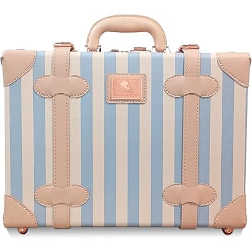 Unitravel Baby Keepsake Case, Handmade Memory Storage Box, Newborn Keepsake Box, Vintage Suitcase for Baby Shower, Baptism, Naming Ceremony or Birthday