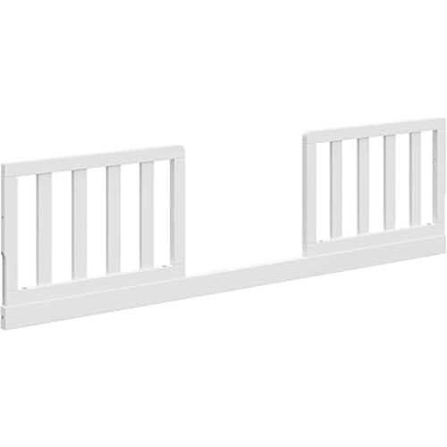 Storkcraft & Graco Toddler Safety Guardrail Kit with Slats (White) – GREENGUARD Gold Certified, Converts Compatible Storkcraft & Graco Crib to Toddler Bed, Kit Includes 2 Guardrails