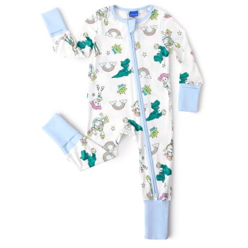 Disney Baby Viscose Made from Bamboo 2-Way Zipper Footie Outfit NB to Inf