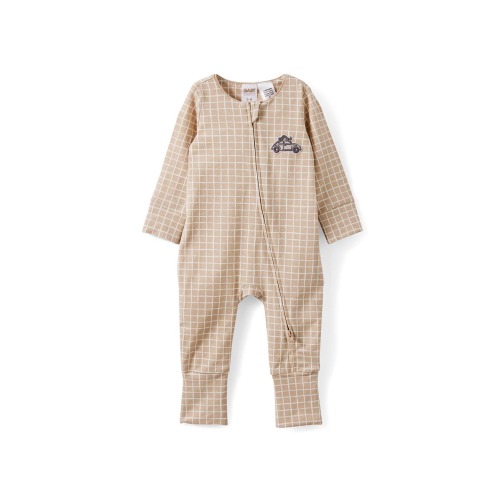 The Billie Long Sleeve Zip Romper, 3-6M