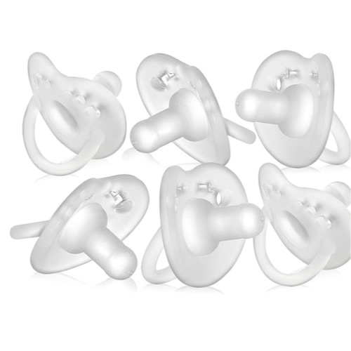 Evenflo Feeding Balance Plus Stage 1 Cylindrical Baby, Newborn and Infant Pacifier - Developed with Pediatric Feeding Specialists - 0 to 6 Months (Pack of 6)