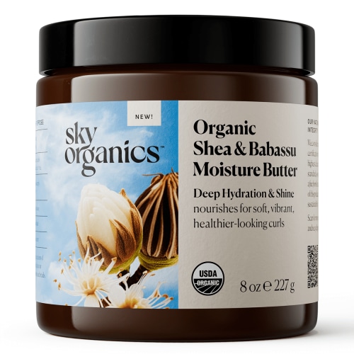 Sky Organics Organic Shea & Babassu Moisture Butter to Hydrate and Nourish Curly Hair, 8 oz