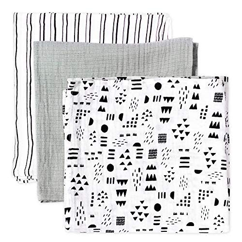 HonestBaby 3-Pack Swaddle Blankets