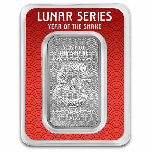1 oz Silver Bar - 2025 APMEX Year of the Snake (TEP, Series 2)
