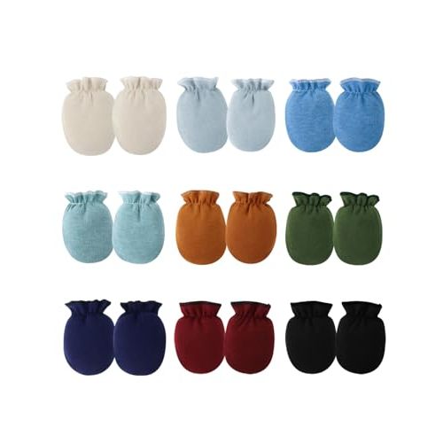 ZURLEFY Cute Baby Mittens Newborn, No Scratch Baby Boy Mittens, Baby Girl Hat Gloves for Toddlers, Infant, Newborn