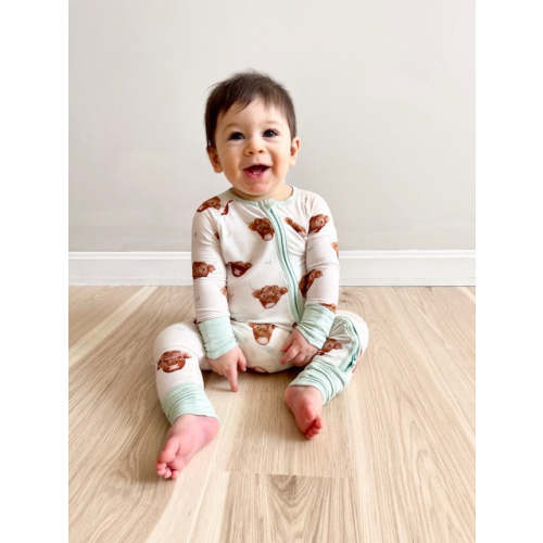 Highland Cowboy Bamboo Convertible Footie Pajama