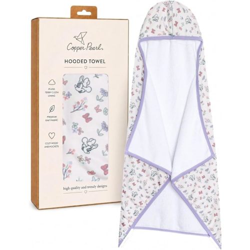 Copper Pearl Premium Big Kid Hooded Towel Minnie Mouse's Bowquet