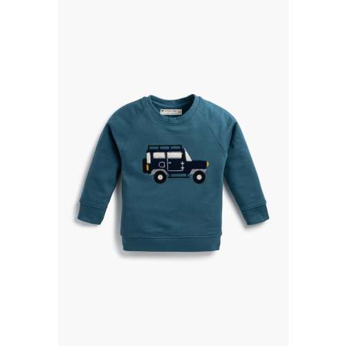Embroidered Crewneck Sweatshirt - Organic Baby, Toddler, & Kids Clothes - Monica + Andy