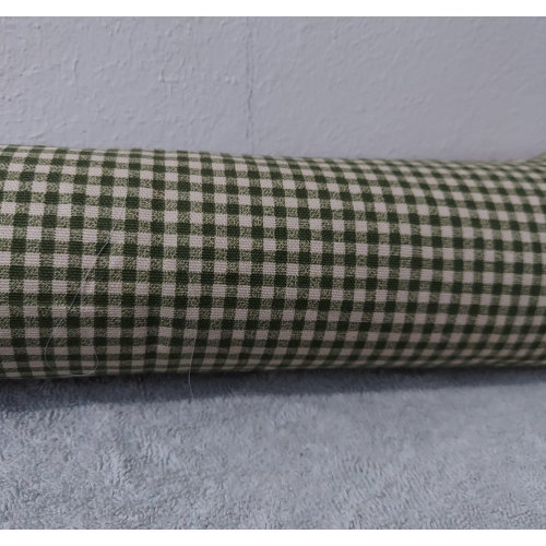 Sage/White Check Door Breeze Blocker Door Draft Stopper Door Snake Dodger with Cedar Filled