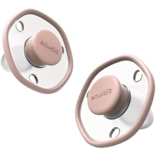 Emulait Baby Pacifier (2 Pack): 0-6 Months - Rose