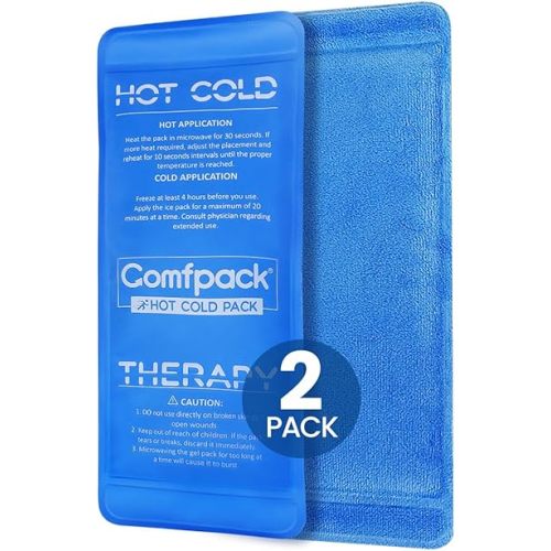 Soft Ice Packs for Injuries Reusable, Flexible Double Side Hot and Cold Gel Ice Packs for Injuries, Headaches, Muscle Pain Relief, Long-Lasting Ice Pack for Knee, Shoulder, Ankle, Leg, Neck