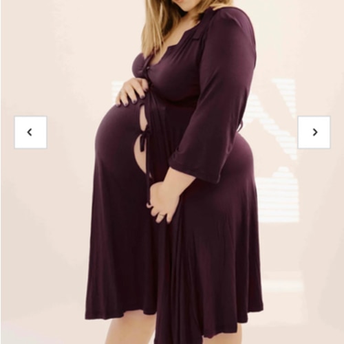 Lila Labor & Postpartum Gown in Plum