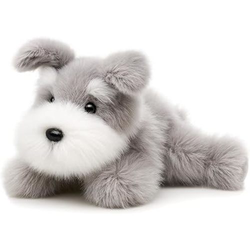 Adorable Schnauzer Dog Stuffed Animal Soft Plush Toy Cute Birthday Gifts for Boys Girls Kids Toddlers