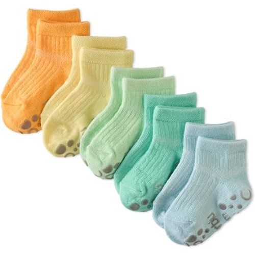 Butterblu Zuri 5-Pack Socks with gripper soles for Infants and Toddlers