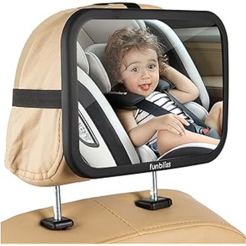 Munchkin® Brica® 360 Pivot Baby in-Sight® Wide Angle Adjustable Car Mirror, Crash Tested and Shatter Resistant, Black