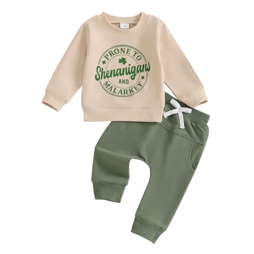 Adobabirl Toddler Baby Halloween Outfit Boy Girl Pumpkin Patch Crew Sweatshirt and Pants Set Halloween Fall Baby Clothes