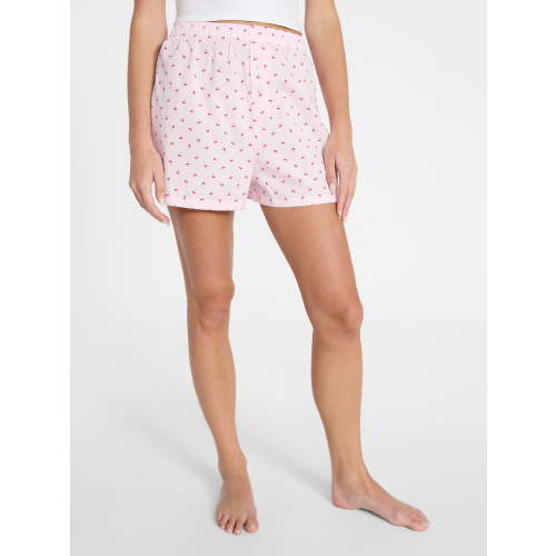 No Boundaries Sleepwear Cotton Boxer Shorts, 3'' Inseam, Women's XS-XXL