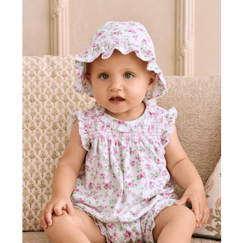Victorian Roses Short Smocked Playsuit