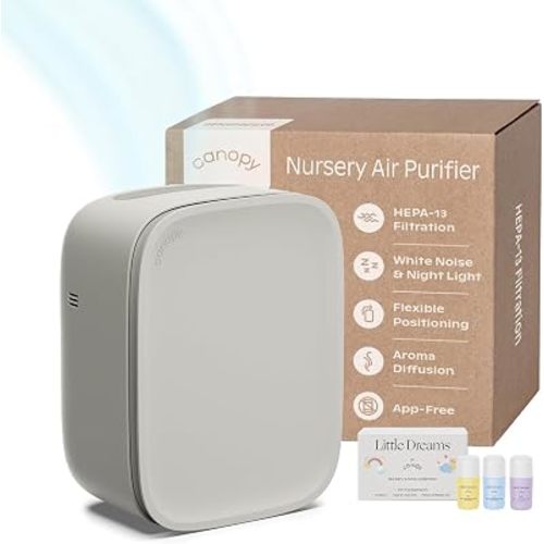 Canopy Nursery Air Purifier, HEPA-13, Night Light, Aroma, White Noise
