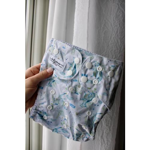 Babygenix Dragon Tales Reusable Pocket Cloth Diaper – Adjustable, Leak-Proof & Eco-Friendly | Fits Babies 8-55+ lbs |