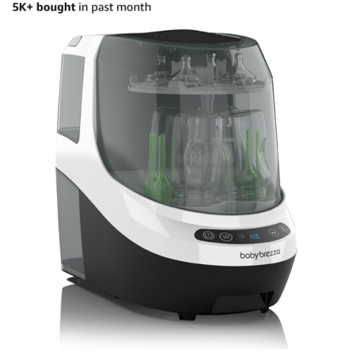 Baby Brezza Bottle Washer Pro - Baby Bottle Washer, Sterilizer + Dryer - All in One Machine Cleans Bottles, Pump Parts, & Sippy Cups - Replaces Hand Washing, Bottle Brushes and Drying Racks