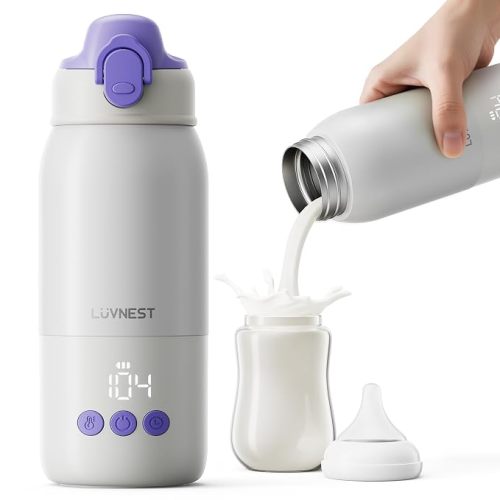 Portable Baby Bottle Warmer for Breastmilk & Formula, 12oz Travel Warmer