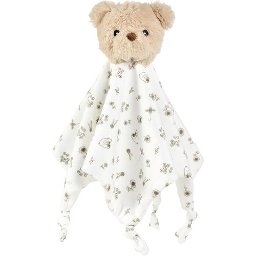 CREVENT Cozy Plush Baby Security Blanket, Soft Bear Lovey for Baby Girls and Boys, Comfort Blanket, Birthday Gift