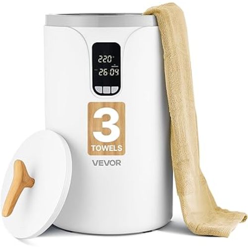 VEVOR Towel Warmers for Bathroom, Towel Warmer Bucket with 24H Delay Timer & Child Lock & Auto Shut Off for Spa Fits up to 3 Oversized Towels, Blankets, Clothes, Bathrobes, PJ's and More