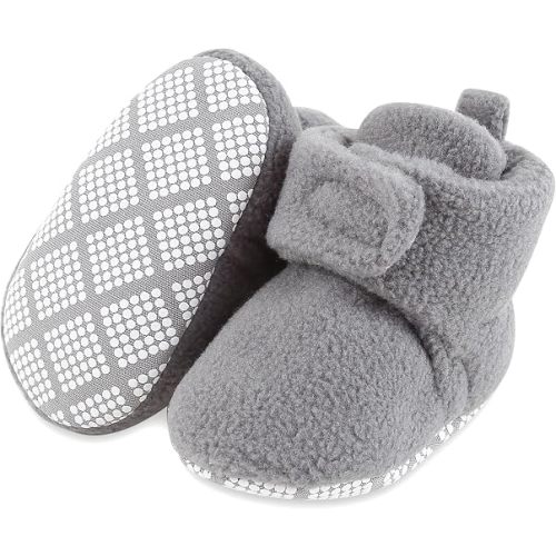 Baby Booties Fleece Unisex Non-Slip Shoes First Walkers 0-18 Months