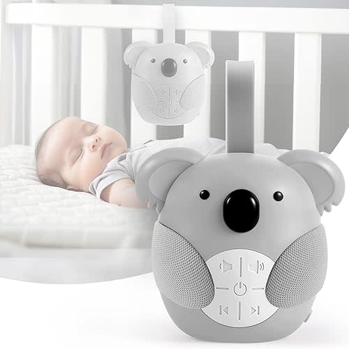 White Noise Sound Machine for Baby, Portable Travel Sleep Soother for Kids with 3 Timer Function 5 Soothing Sounds, Newborn Essentials for Crib, Ideal for Baby Registry Gift