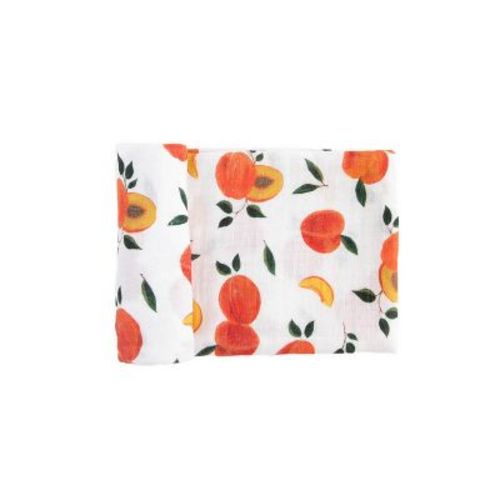 Red Rover Organic Cotton Muslin Swaddle Blanket Single - Peachy
