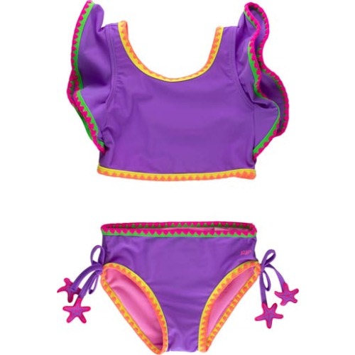 UPF50+ Crochet Detail Butterfly Tankini 2-Piece Swimsuit