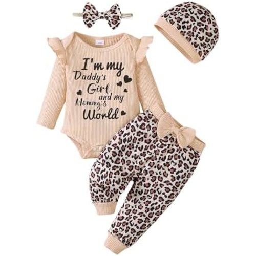 SUNNY PIGGY Baby Girl Clothes Newborn Outfits Infant Ruffle Romper 0-18M Fall Winter Flower Plaid Pants Clothing Set