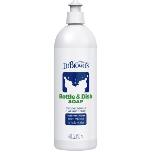 Dr. Brown's Bottle & Dish Soap for Baby Bottles and Baby Accessories, Plant-Derived, Fragrance-Free, 16 fl oz, 1 Pack
