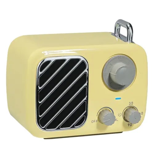 Vintage Style White Noise Machine – Portable Sleep Sound Device with 16 Relaxing Sounds, Timer & Stepless Volume, Rechargeable Sleep Aid & Gift for Teens, Kids, Baby, Travel & Office (Yellow)