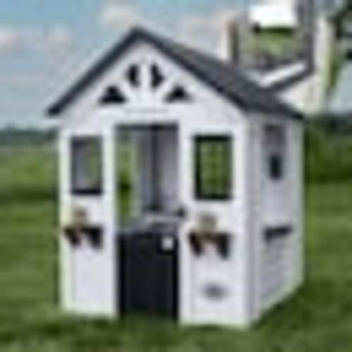 Backyard Discovery White Sweetwater Playhouse Outdoor Wood Playhouse 2303010COM at Lowes.com
