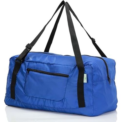 HOLYLUCK Foldable Travel Duffel Bag For Women & Men Luggage Great for Gym (Blue)