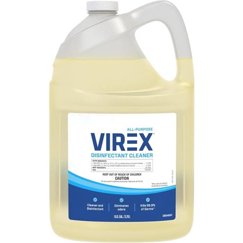 VIREX Diversey CBD540557 All Purpose Disinfectant Cleaner, For Home & Commercial Use, Kills 99.9% of Germs, Multi-Surface, Lemon Scent, 1 Gallon
