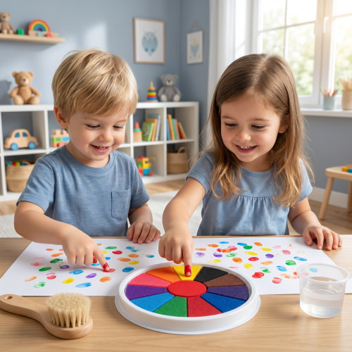 Finger paint drawing set for children