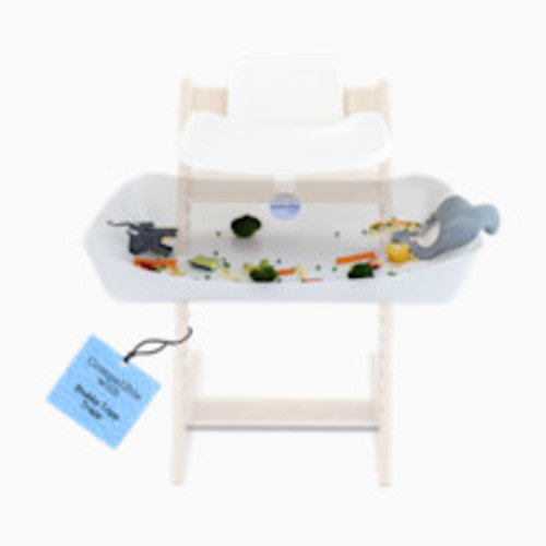 Catchy The Food Catcher for High Chairs - White, For Stokke Tripp Trapp