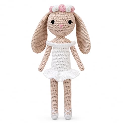 Binnies Stuffed Soft Bunny for Kids – Handmade Crochet Rabbit Toy – Long-Lasting Toddler Comfort Toy – Thoughtful Gift for Girls & Bunny Lovers