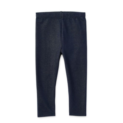 Okie Dokie Knit Denim Baby Girls Knit Full Length Leggings