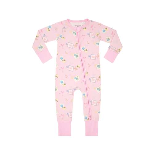 Little Coastal Notes Zipper Romper