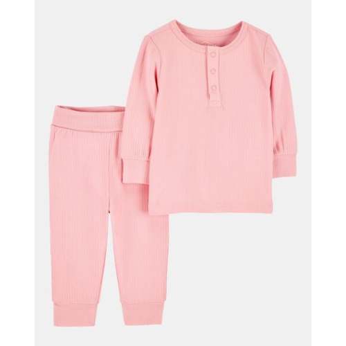 Baby Girl 2-Piece PurelySoft Outfit Set - Pink | Carter's