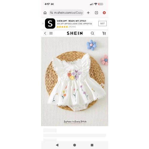 Cozy Pixies Newborn Baby Girl Floral Print Decorated Ruffle Trim Sleeveless Romper 3d Floral Dress For Baby Baby Girl Dress Romper Spring Baby Dresses | SHEIN USA