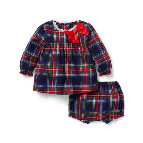 Baby Indigo Mountain Tartan The&nbsp;Tartan&nbsp;Traditions Matching Baby Set by Janie and Jack