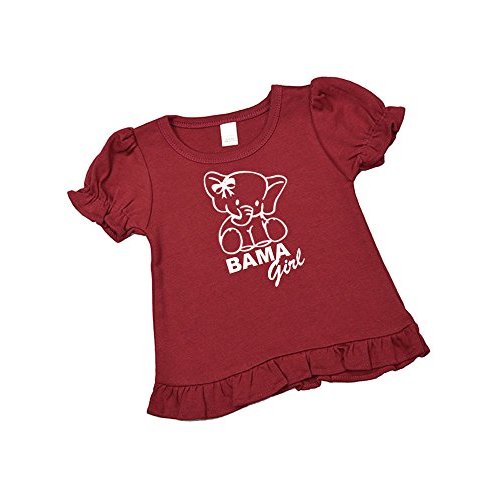 Girls Short Sleeve Ruffle Top - Bama Girl