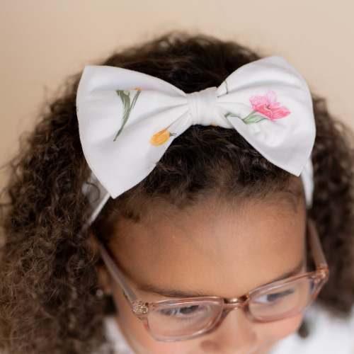 Bow Headband in Tulip