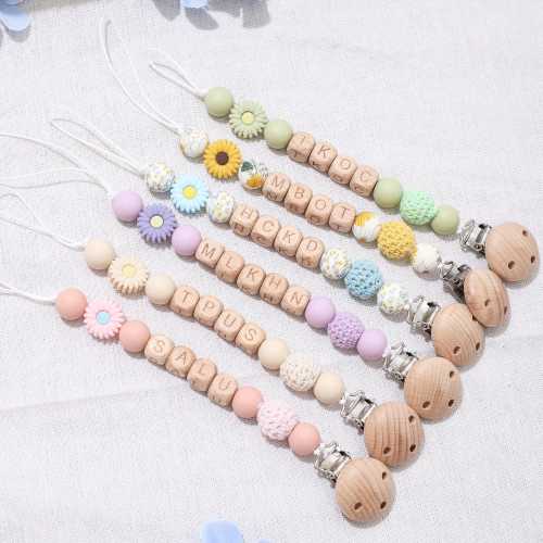 Personalized Pacifier Clip, Custom Dummy Clip, Pacifier Holder, Soother Clip, Binky Clip, Baby Shower Gift, Baby Gift, Newborn Gift