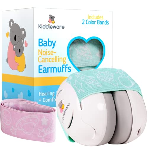 Kiddieware Baby Noise Cancelling Headphones - Soundproof Ear Muffs for Sleep 0-24 Months